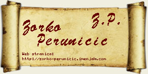 Zorko Peruničić vizit kartica